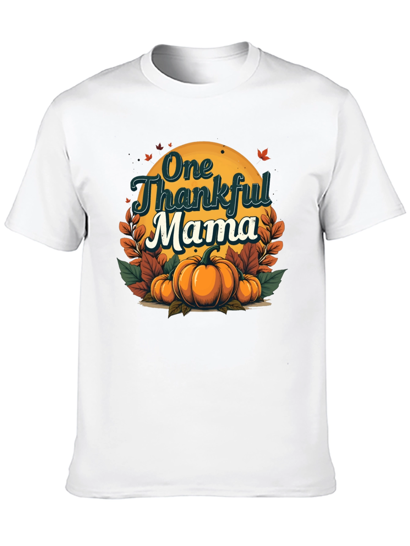 One Thankful Mama Pumpkin Fall T-Shirt