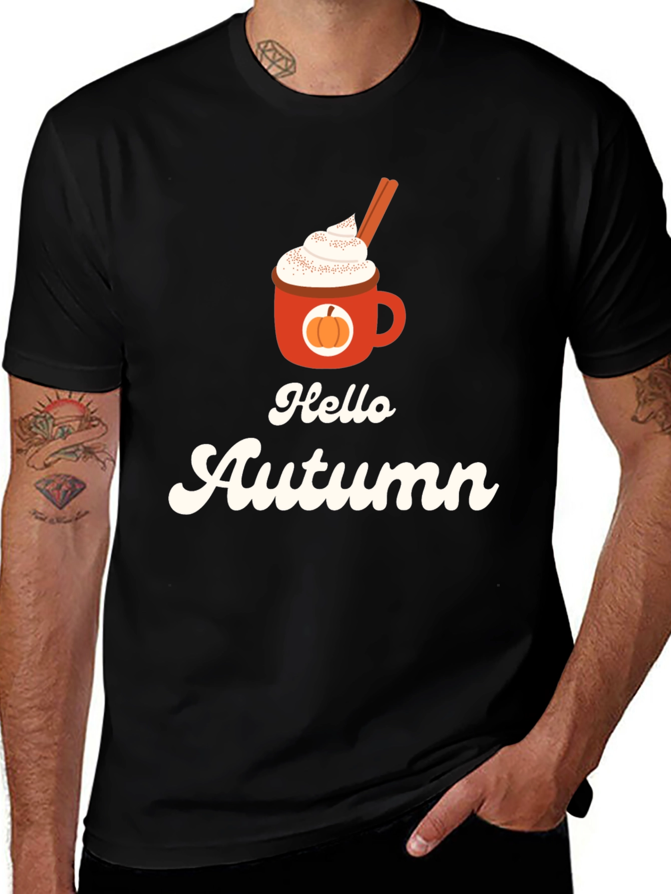 Hello Autumn Graphic Tee - Pumpkin Spice Season