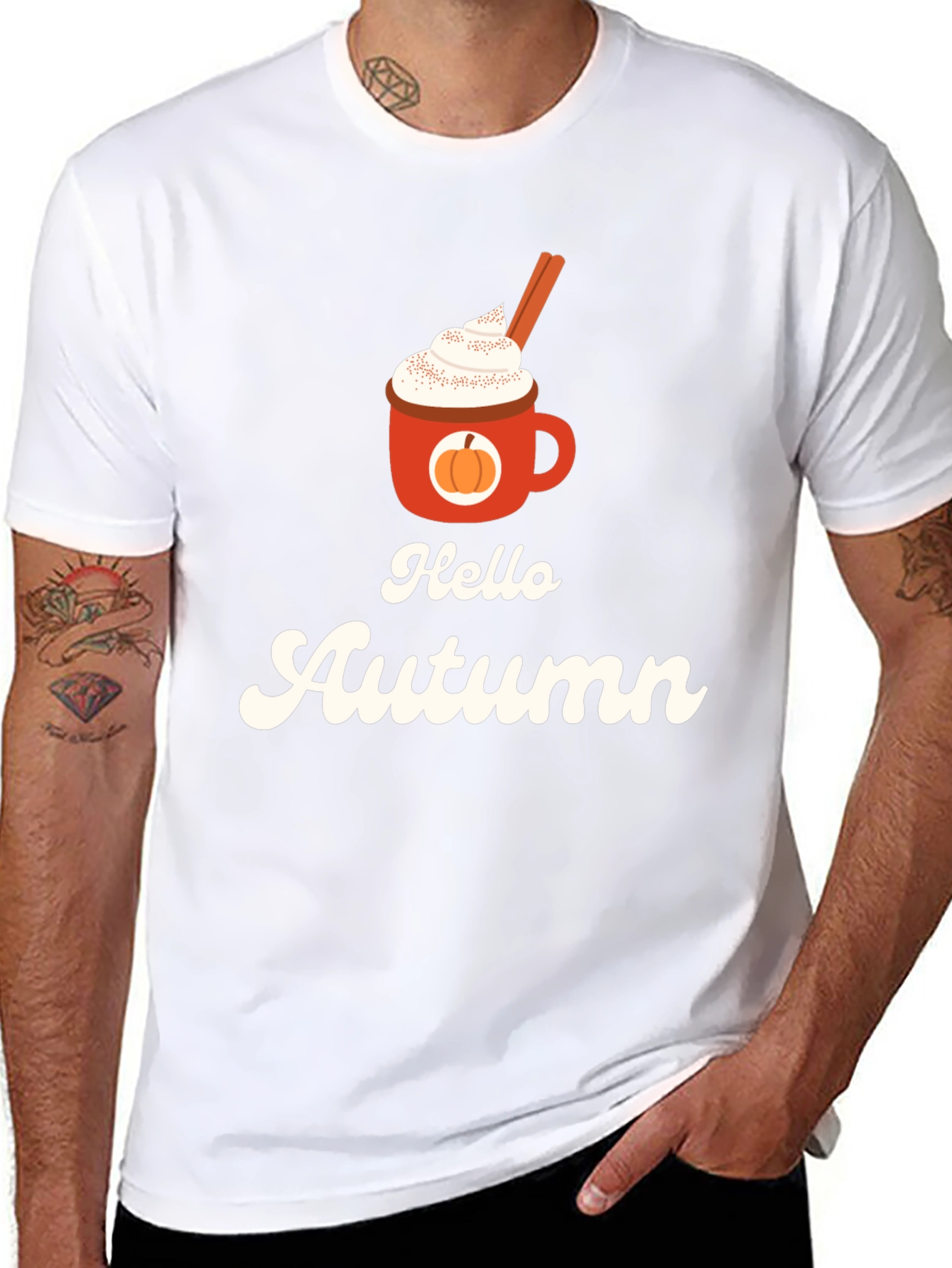 Hello Autumn Graphic Tee - Pumpkin Spice Season