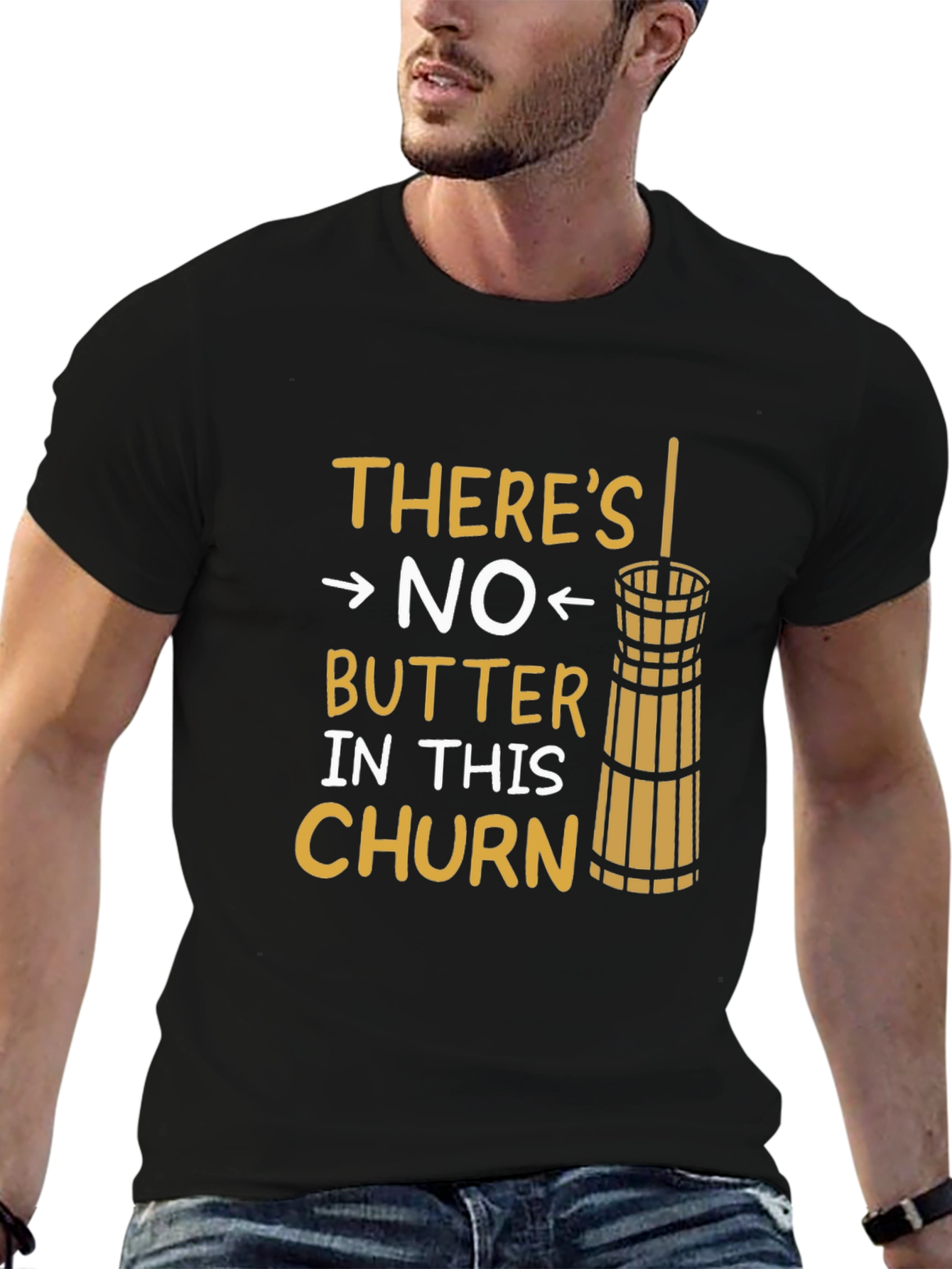 Funny No Butter In This Churn Graphic Tee