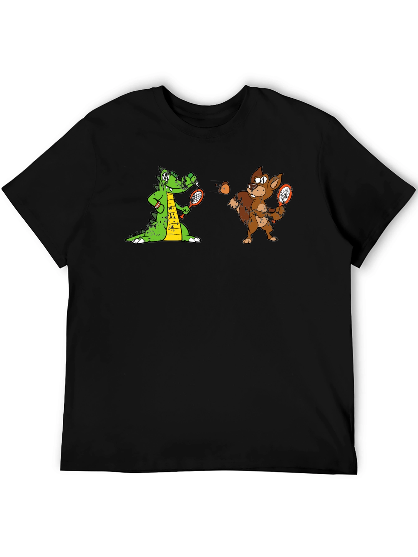 Tennis Crocodile vs Squirrel Graphic Tee