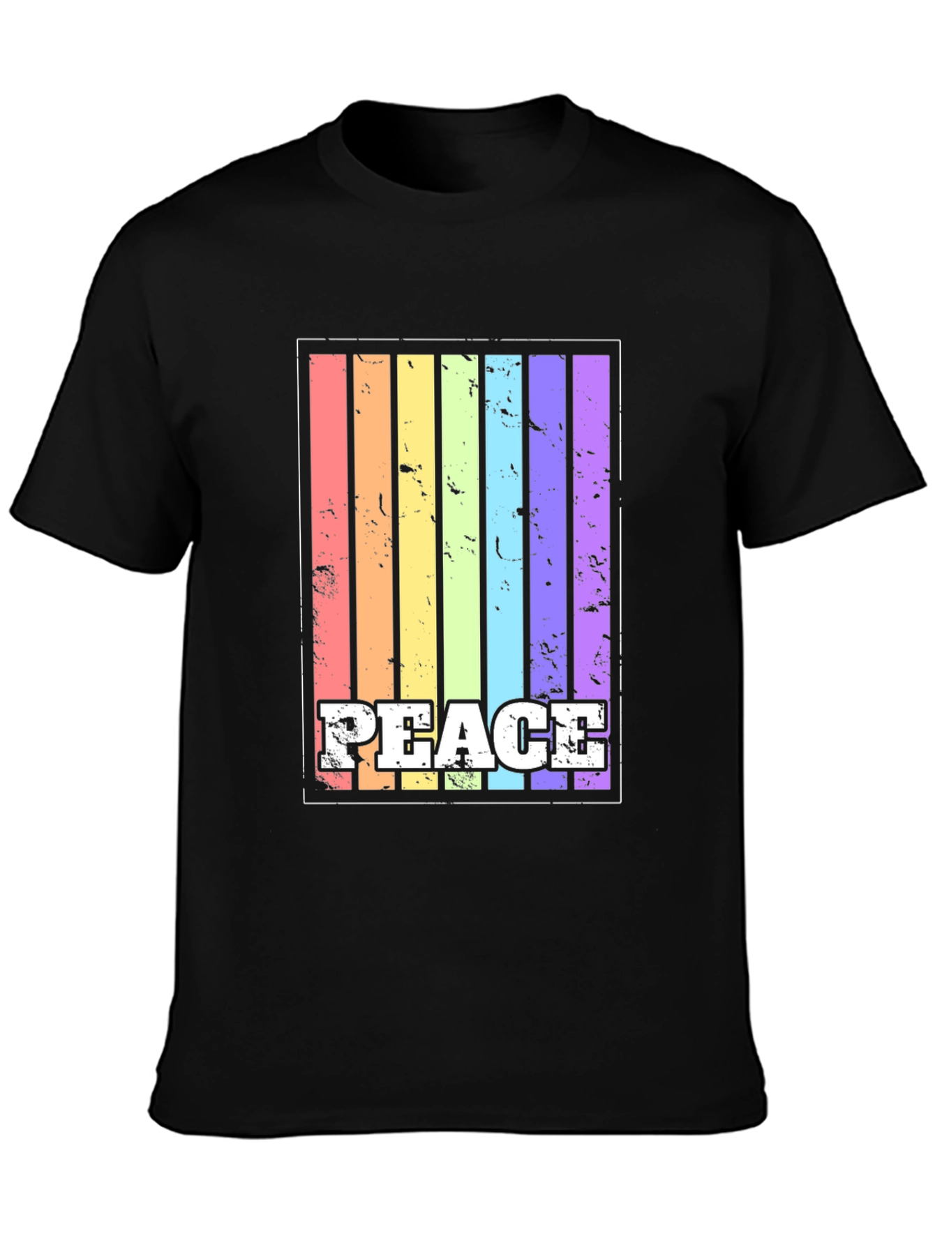Peace Rainbow Pride T-Shirt - Unisex Black Tee