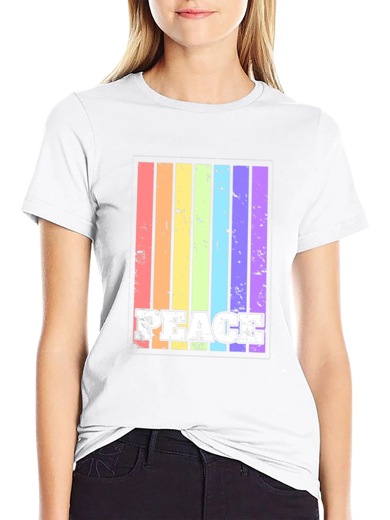 Peace Rainbow Pride T-Shirt - Unisex Black Tee