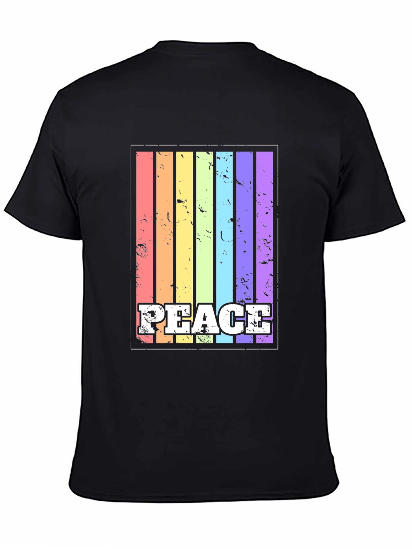 Peace Rainbow Pride T-Shirt - Unisex Black Tee