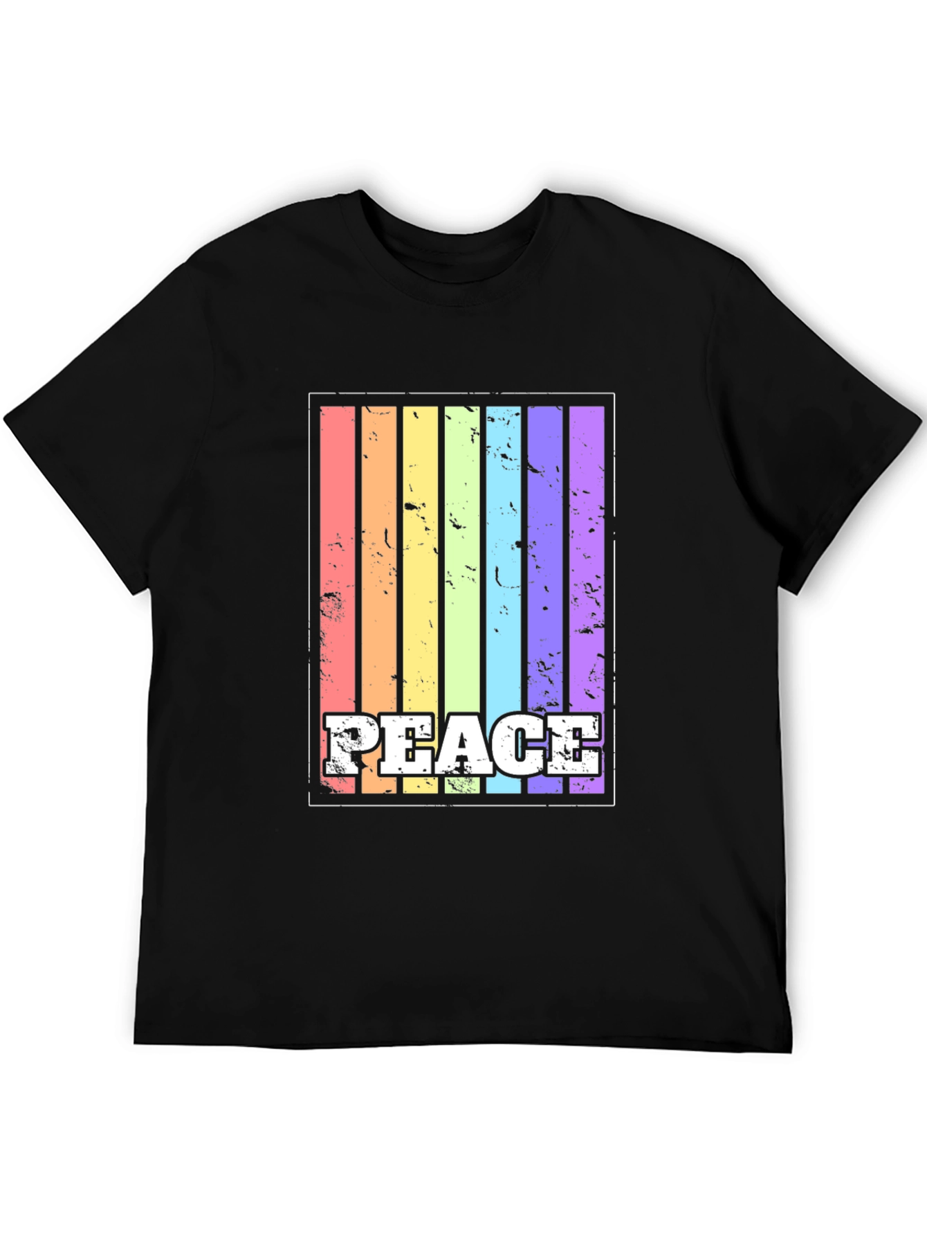 Peace Rainbow Pride T-Shirt - Unisex Black Tee