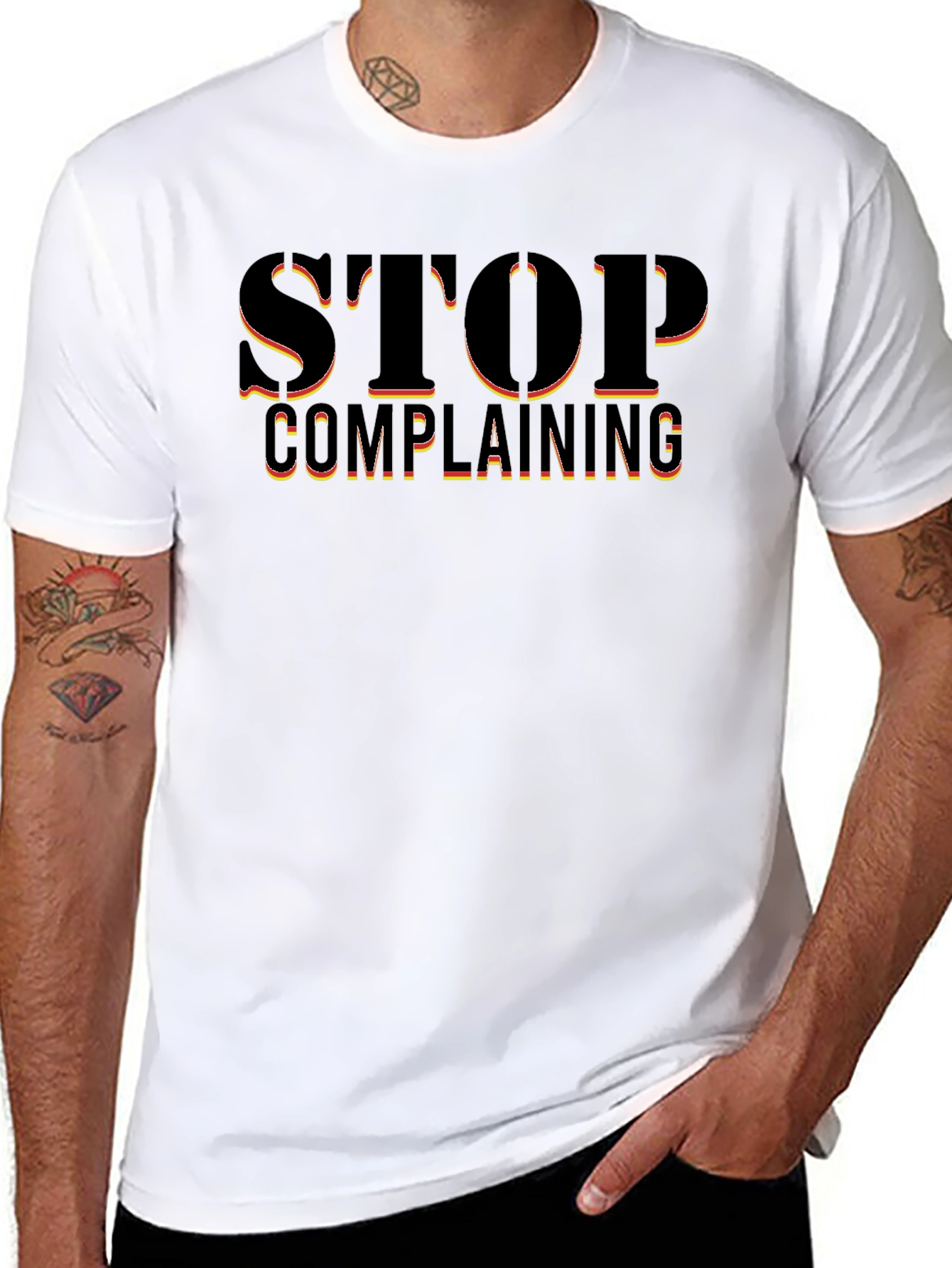 Stop Complaining T-Shirt - Bold Graphic Tee