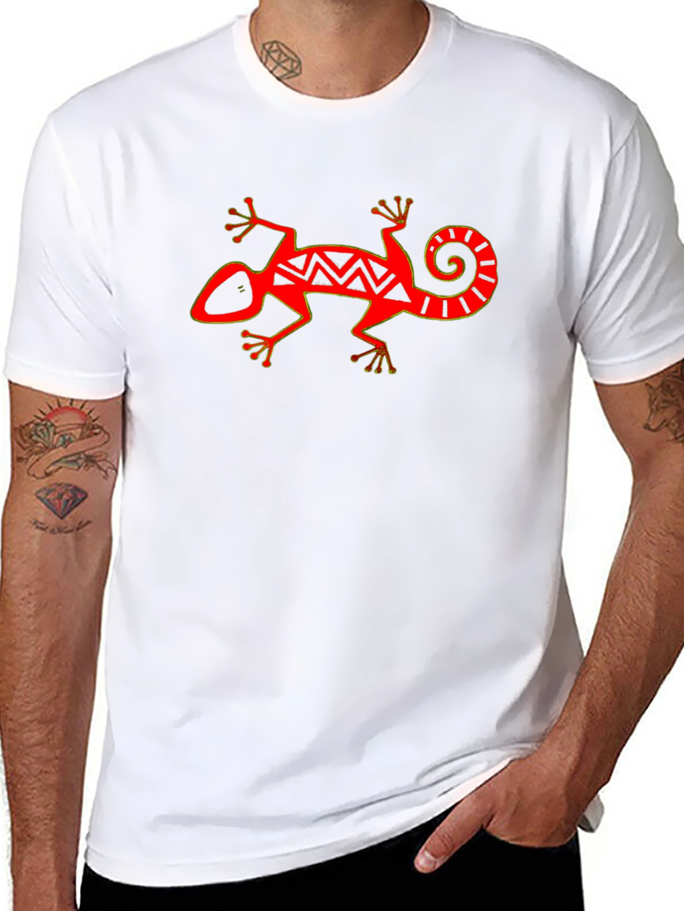 Red Gecko Graphic T-Shirt - Stylish & Unique Design