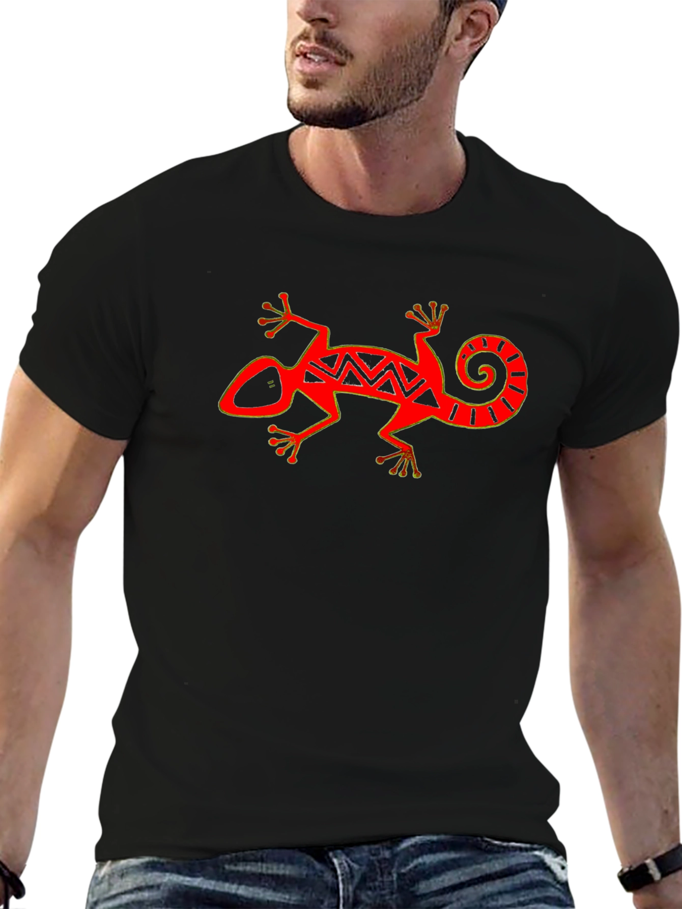 Red Gecko Graphic T-Shirt - Stylish & Unique Design