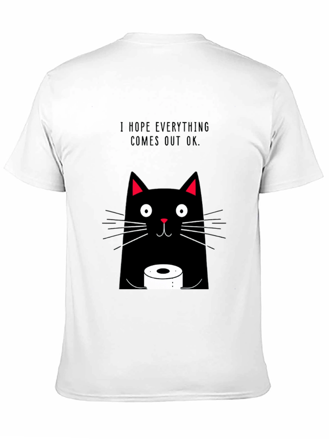Funny Cat Toilet Paper Graphic Tee