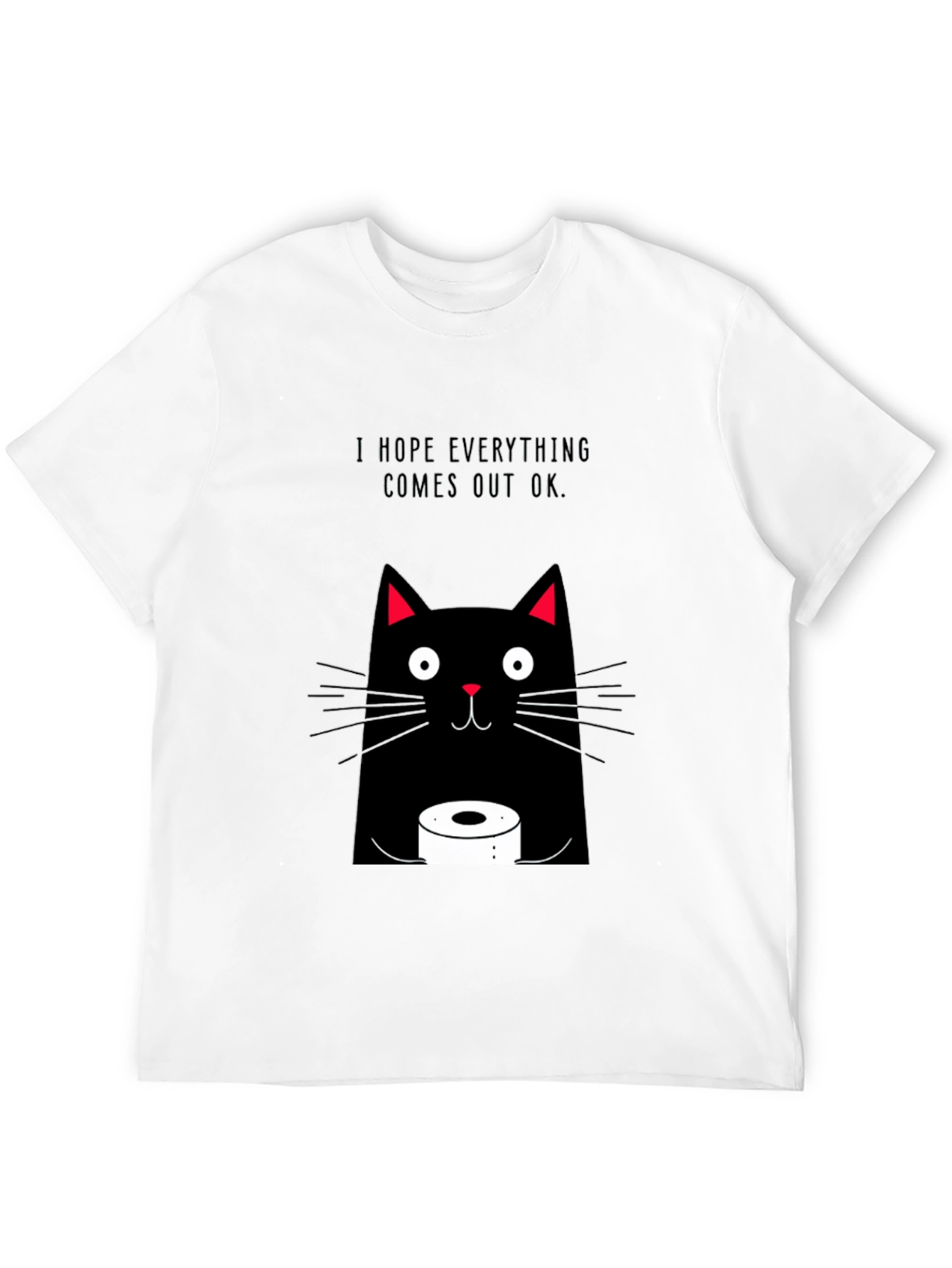 Funny Cat Toilet Paper Graphic Tee