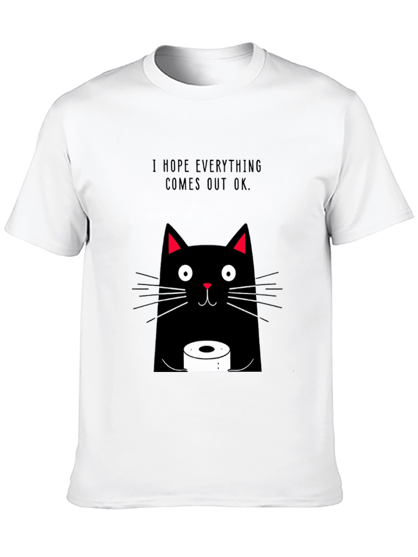 Funny Cat Toilet Paper Graphic Tee