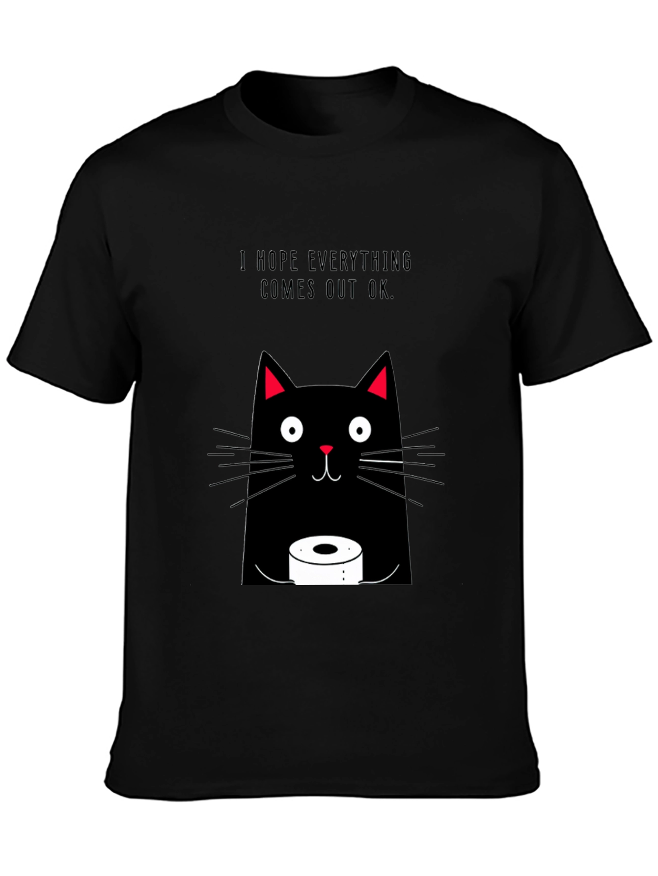 Funny Cat Toilet Paper Graphic Tee