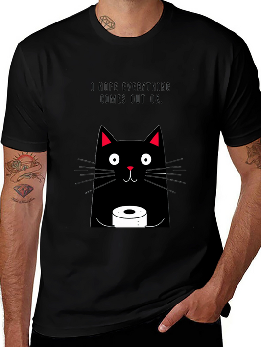 Funny Cat Toilet Paper Graphic Tee