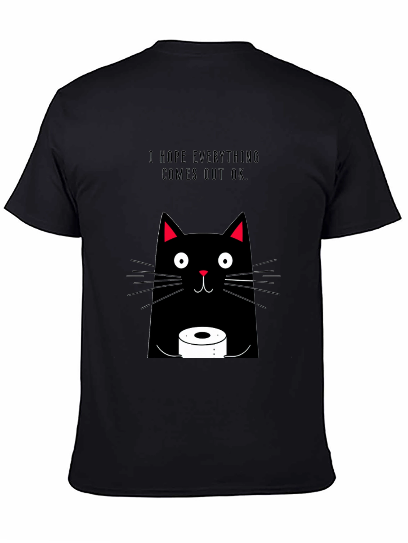 Funny Cat Toilet Paper Graphic Tee