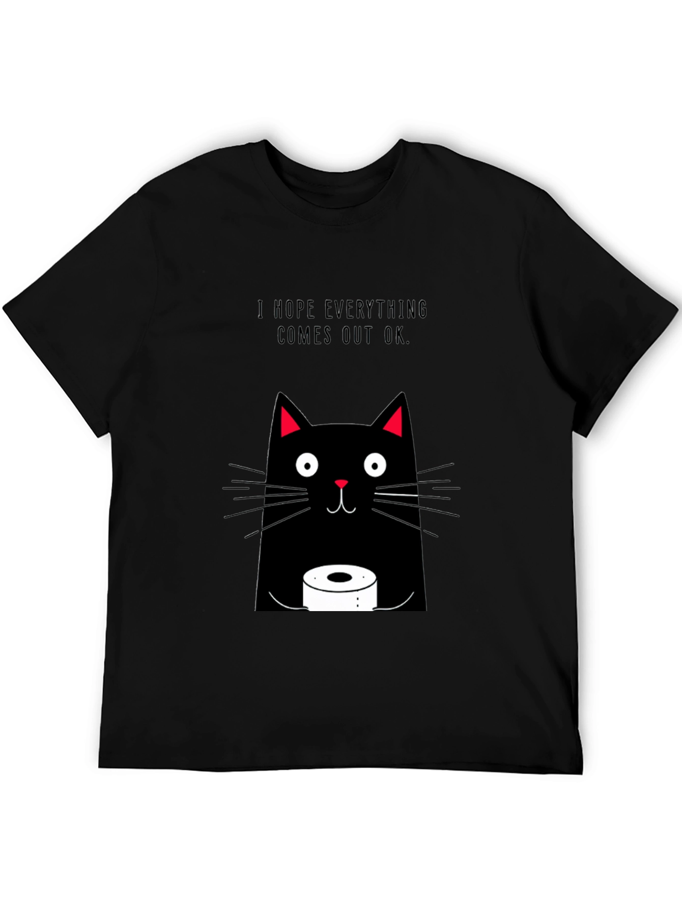 Funny Cat Toilet Paper Graphic Tee