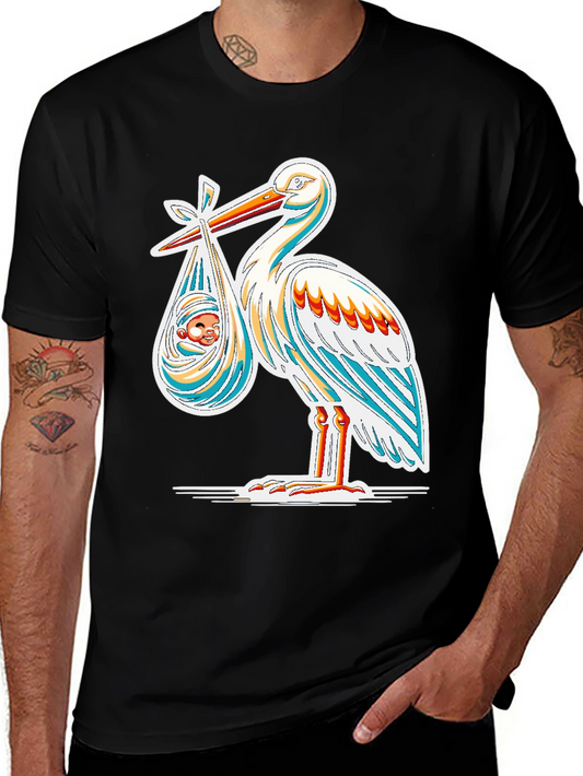 Stork Baby Delivery Graphic Tee - New Arrival