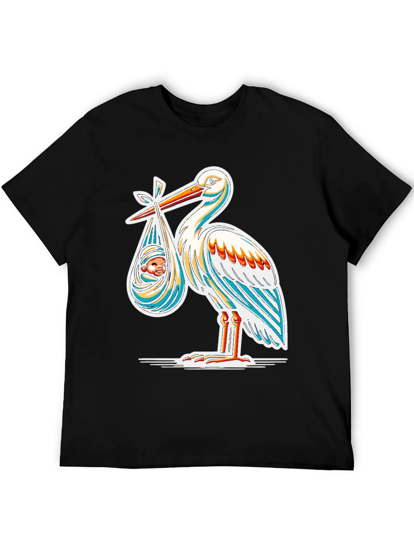Stork Baby Delivery Graphic Tee - New Arrival