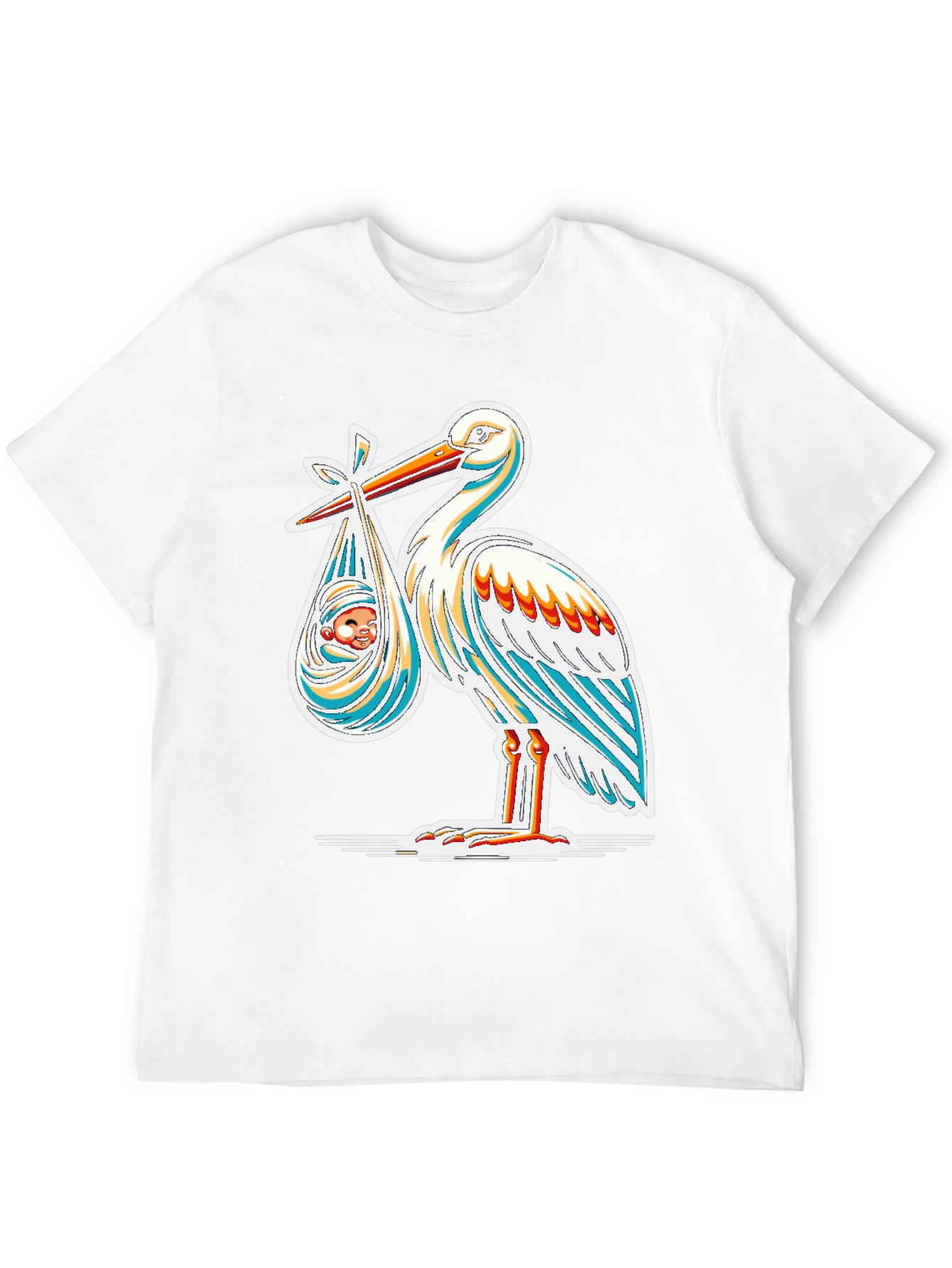 Stork Baby Delivery Graphic Tee - New Arrival