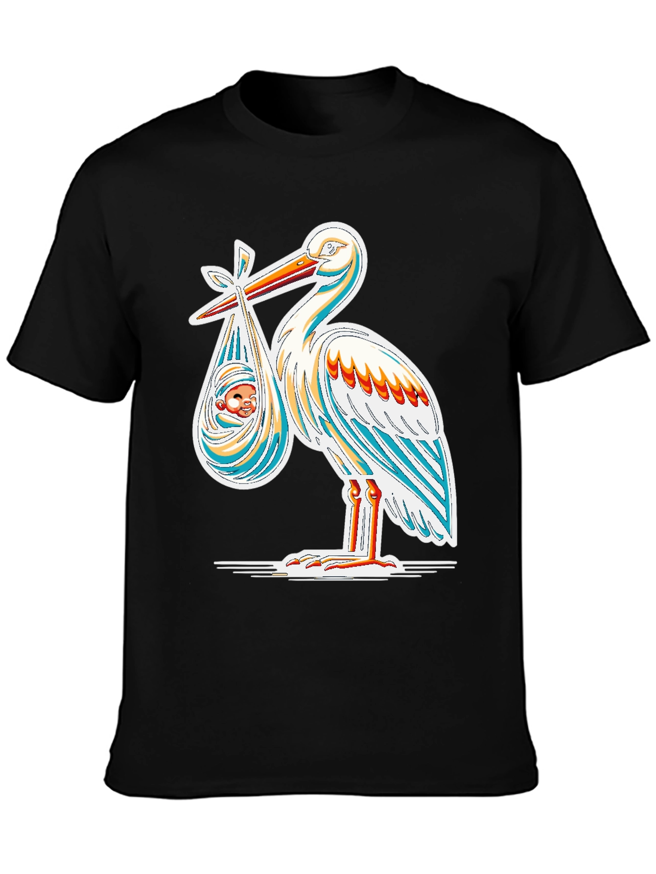 Stork Baby Delivery Graphic Tee - New Arrival