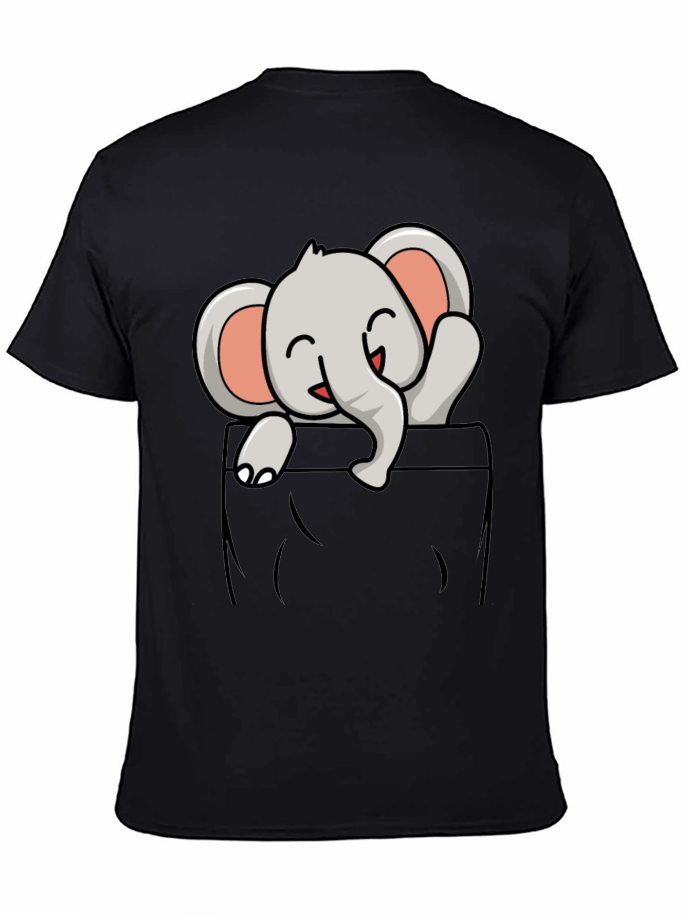Cute Elephant Pocket T-Shirt