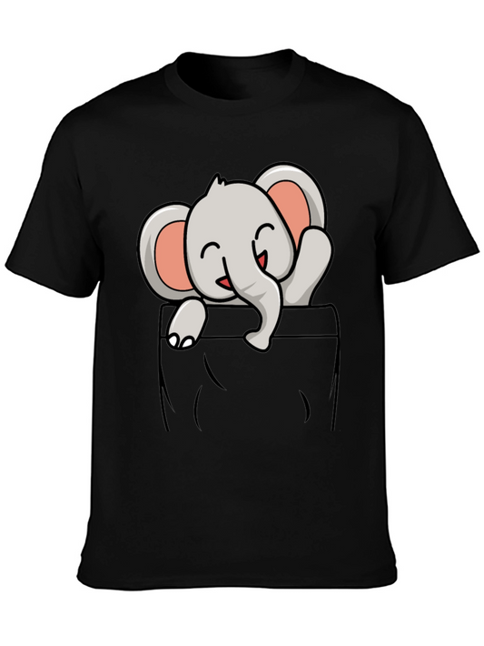 Cute Elephant Pocket T-Shirt