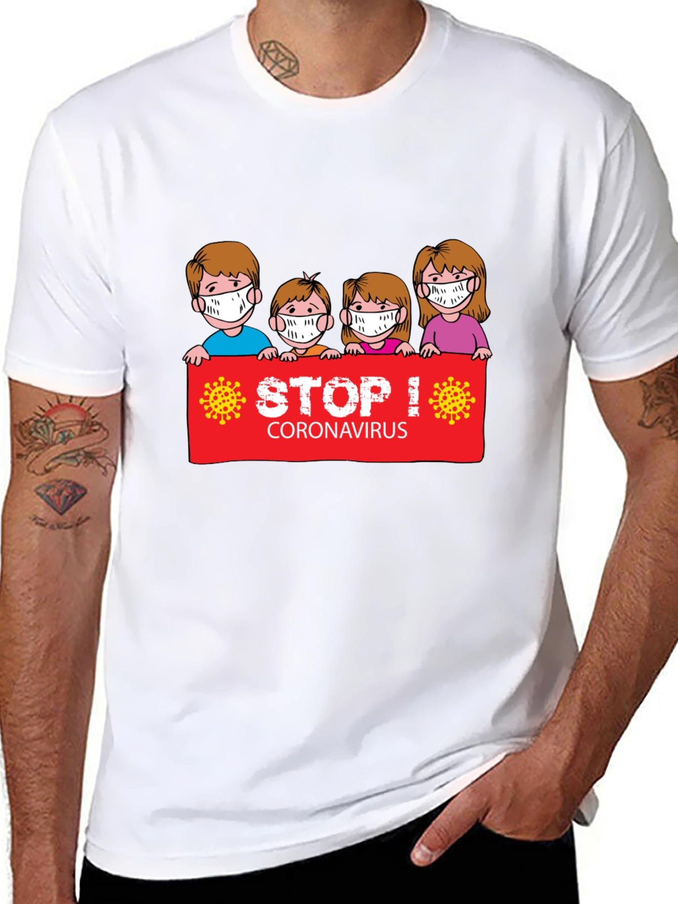 Stop Coronavirus Graphic T-Shirt