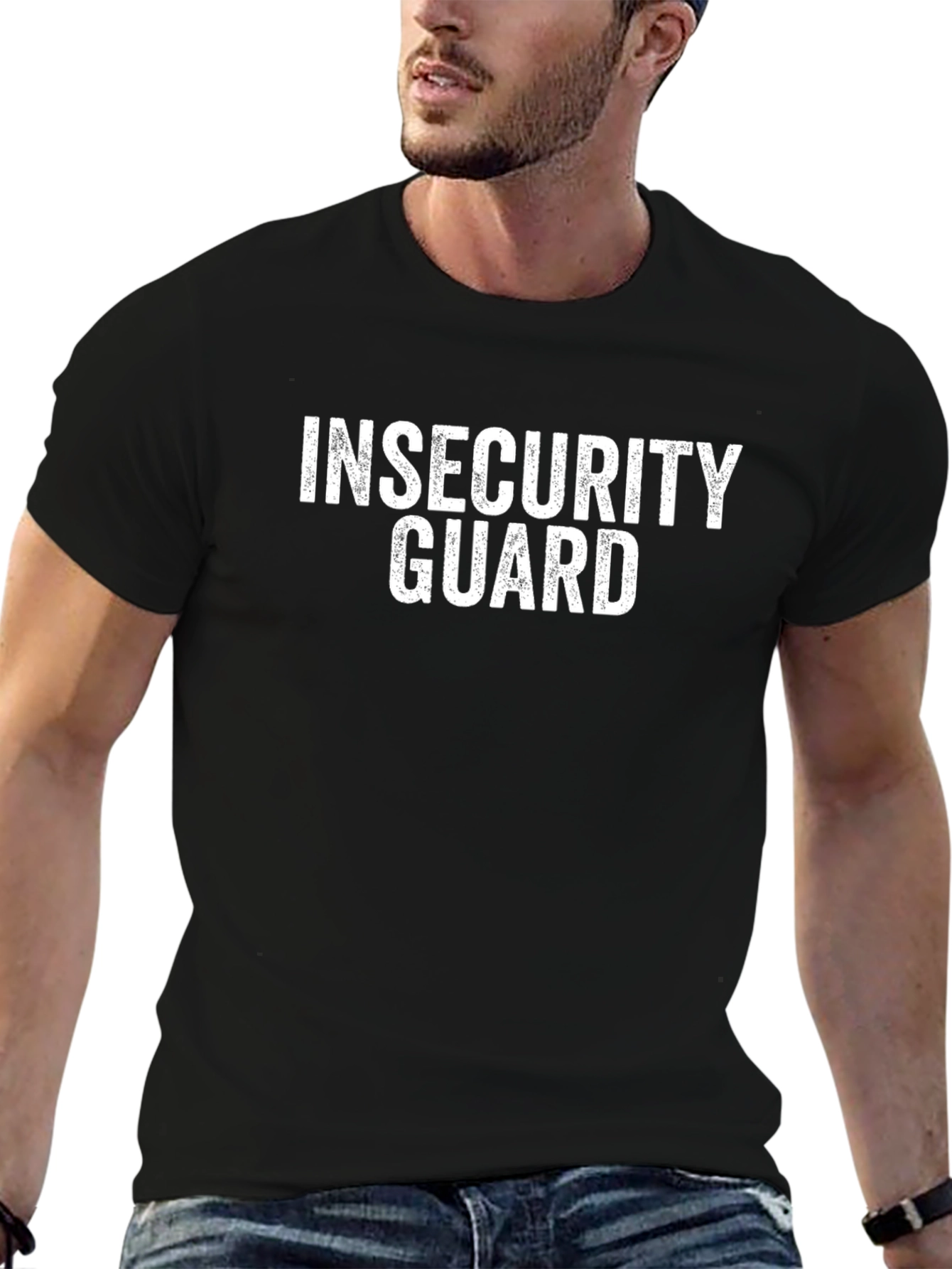 Insecurity Guard Funny Graphic T-Shirt