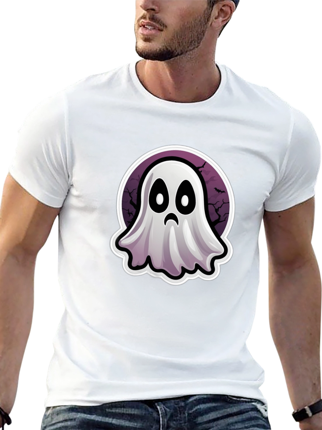 Spooky Cute Ghost Graphic Tee - Halloween Fashion