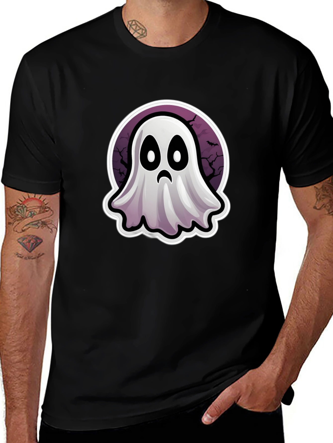 Spooky Cute Ghost Graphic Tee - Halloween Fashion