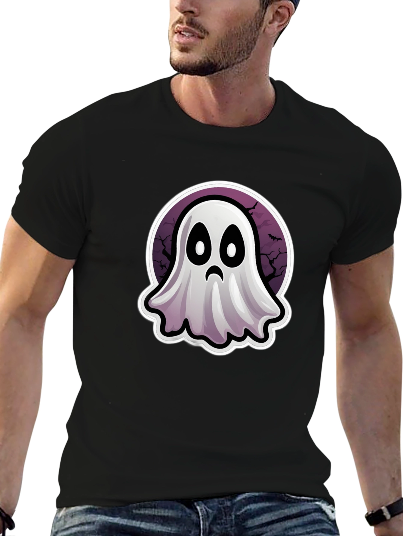 Spooky Cute Ghost Graphic Tee - Halloween Fashion