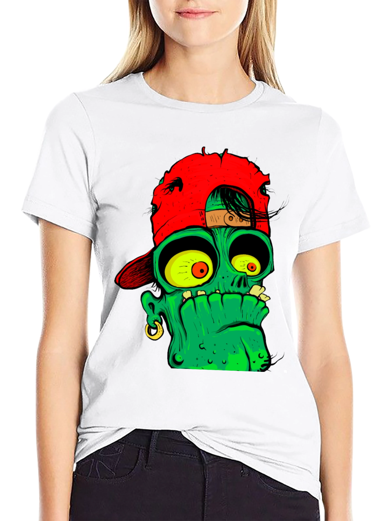 Zombie Cartoon Graphic T-Shirt