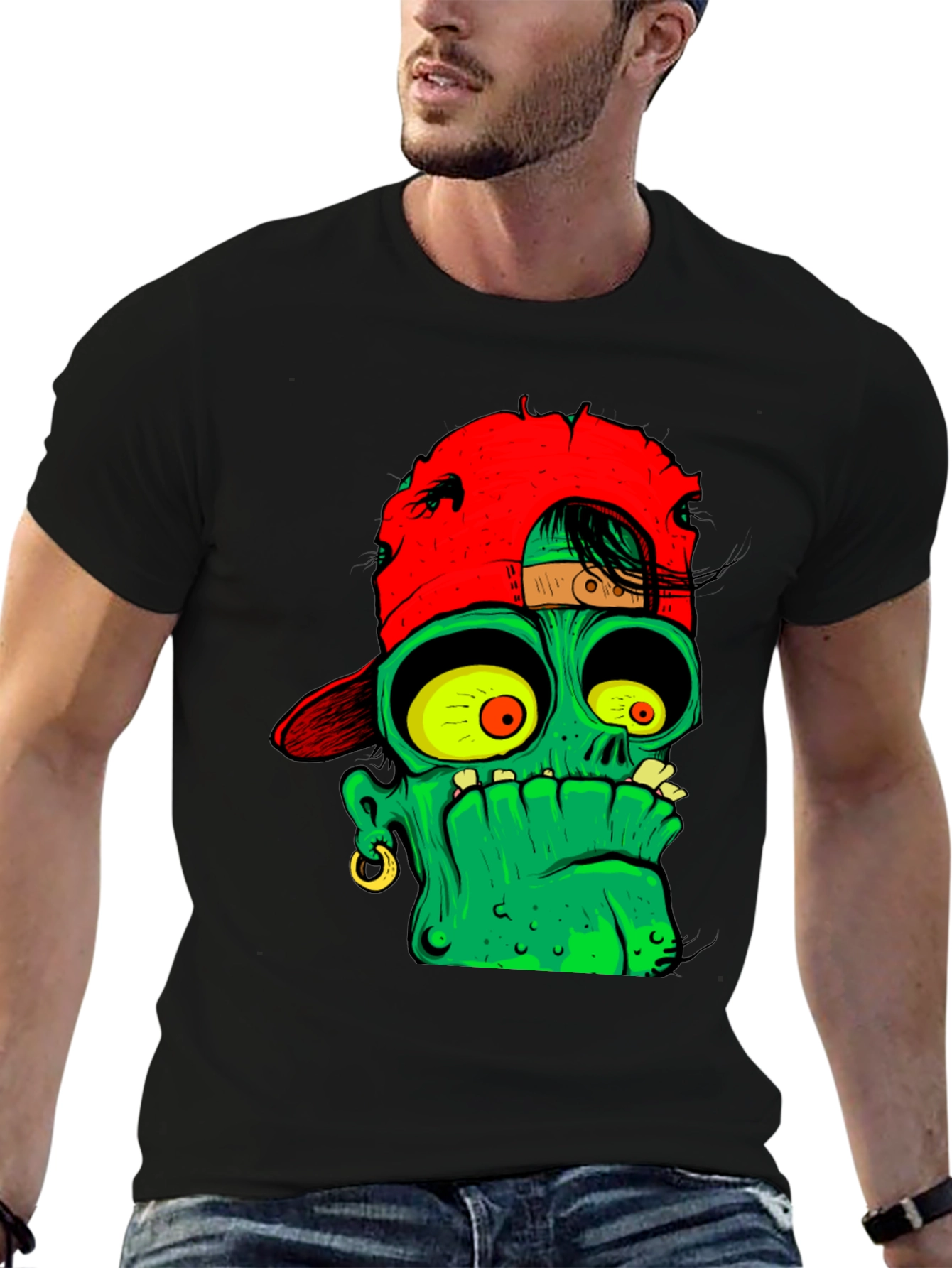 Zombie Cartoon Graphic T-Shirt