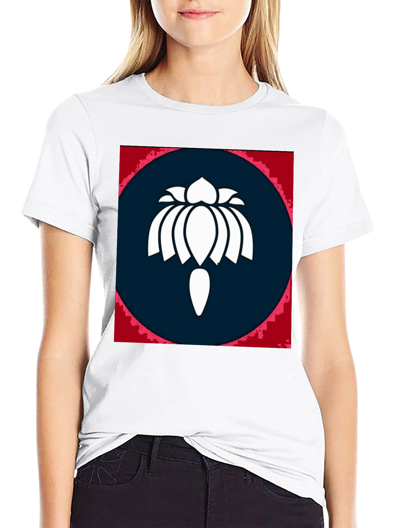 Lotus Symbol Black T-Shirt