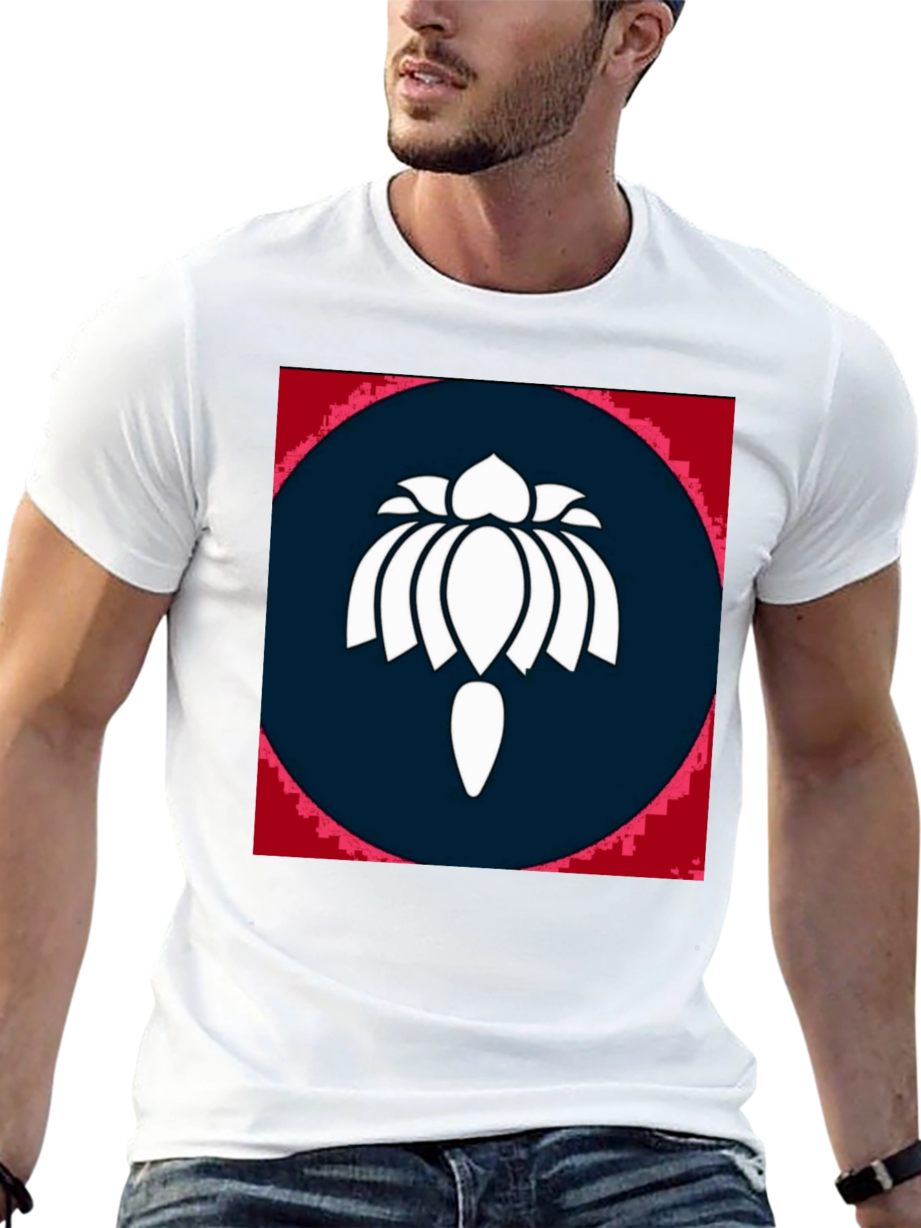 Lotus Symbol Black T-Shirt