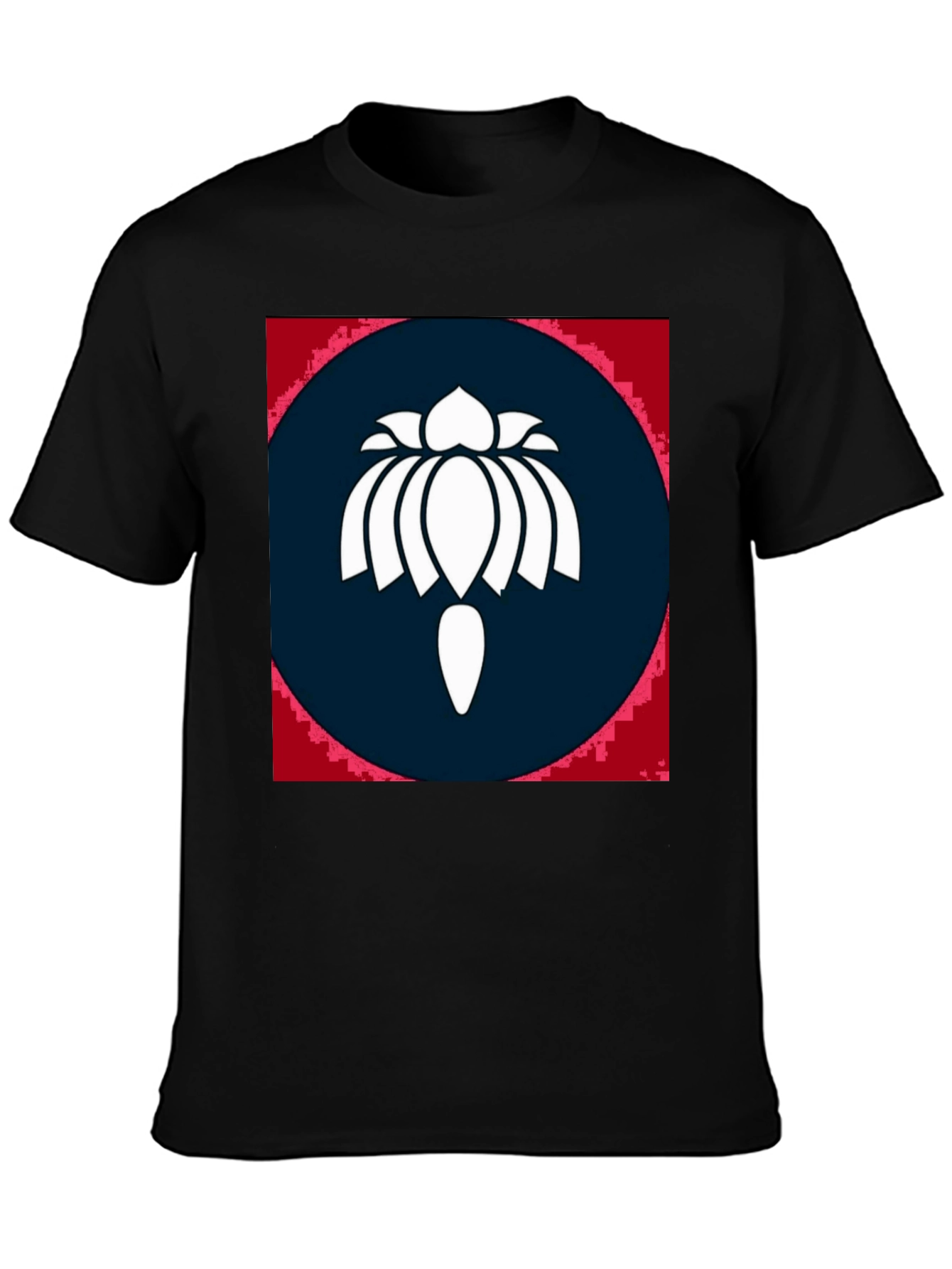 Lotus Symbol Black T-Shirt