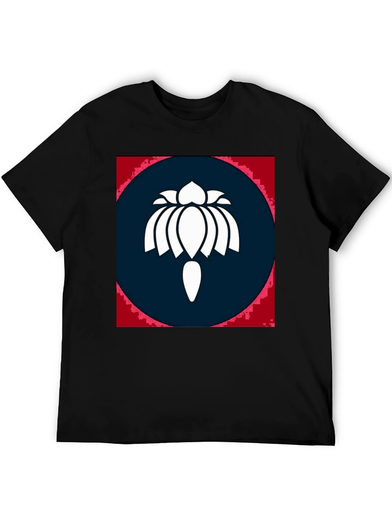 Lotus Symbol Black T-Shirt