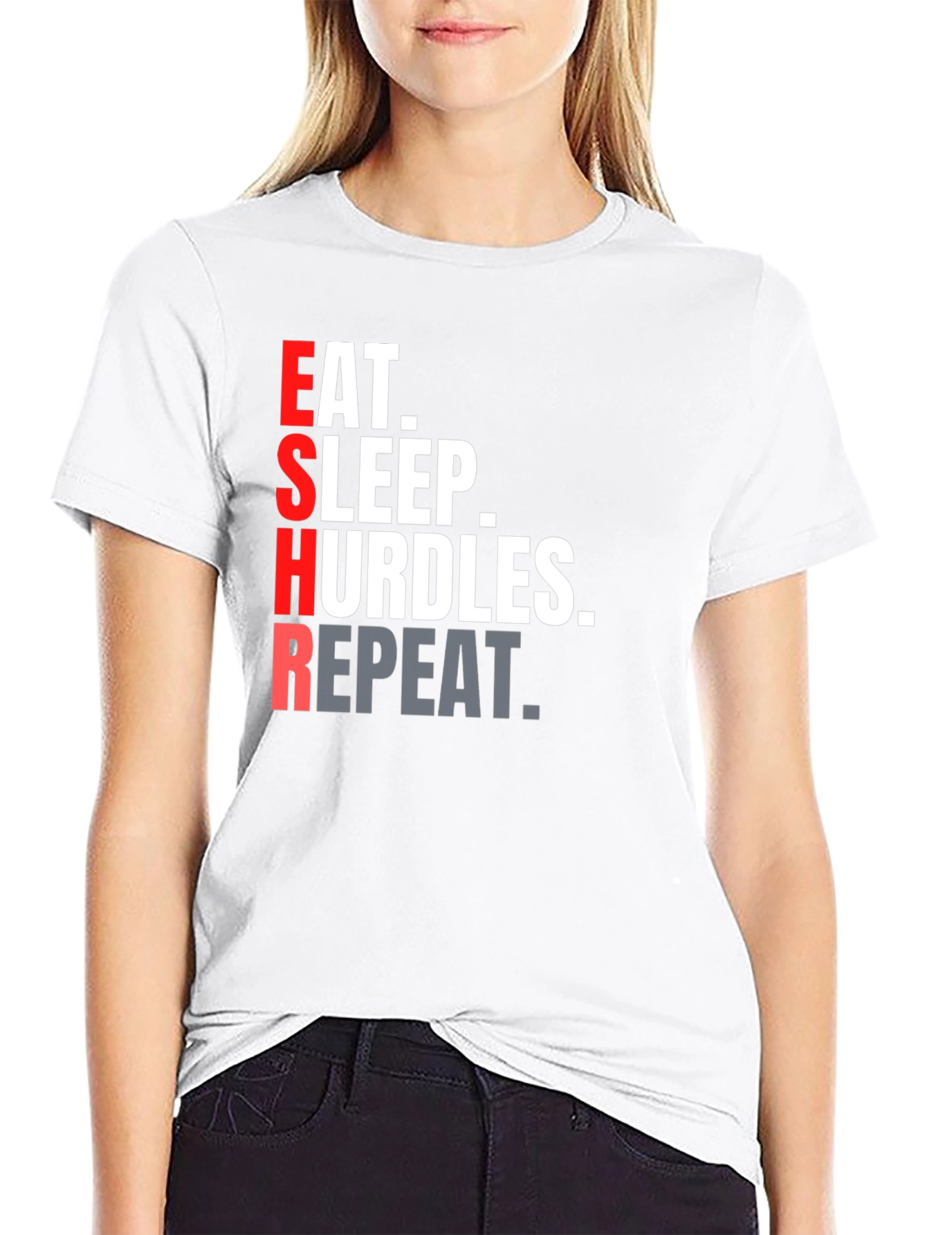 Eat Sleep Hurdles Repeat T-Shirt