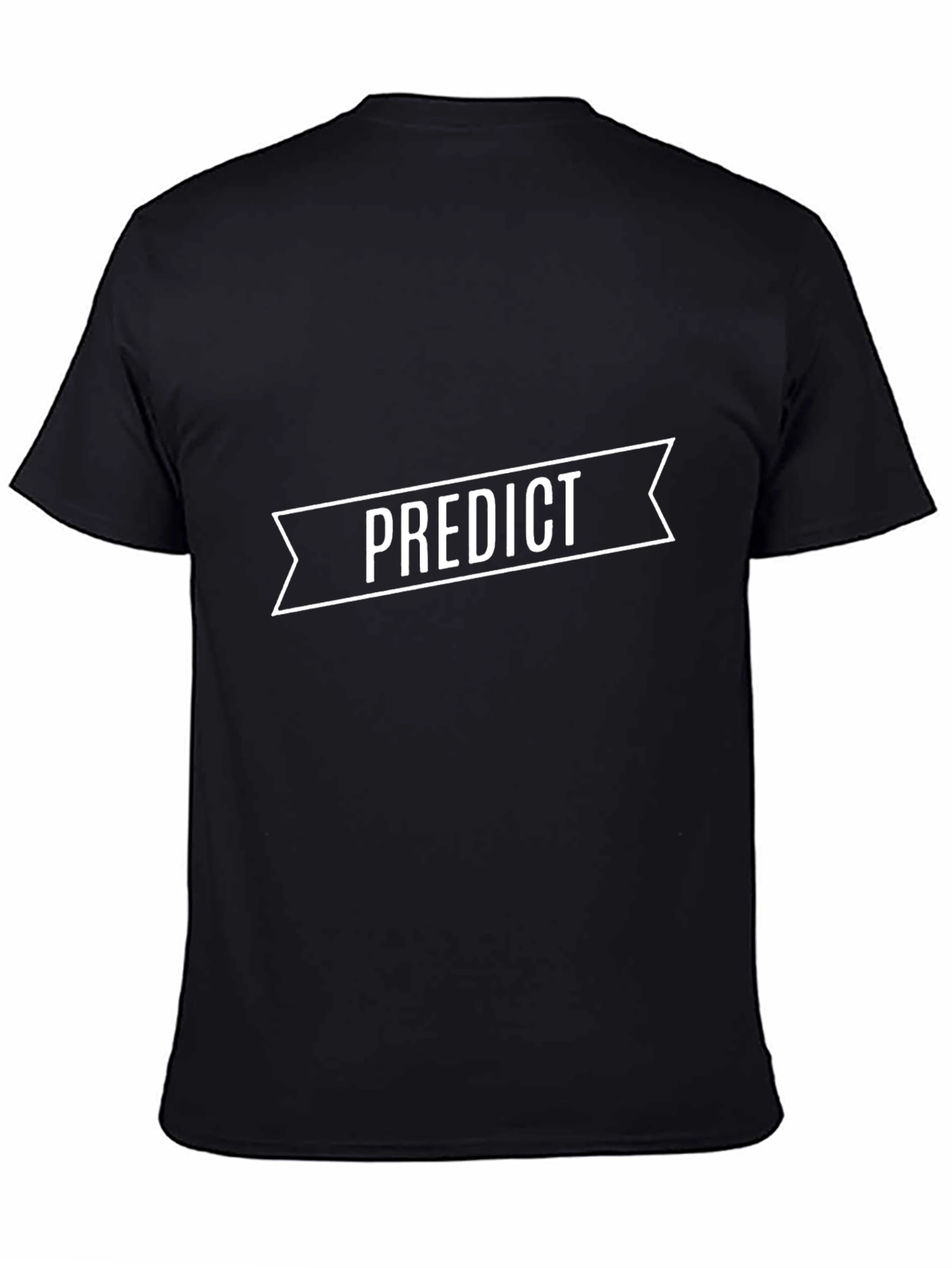 Predict Graphic Tee - Black Casual T-Shirt