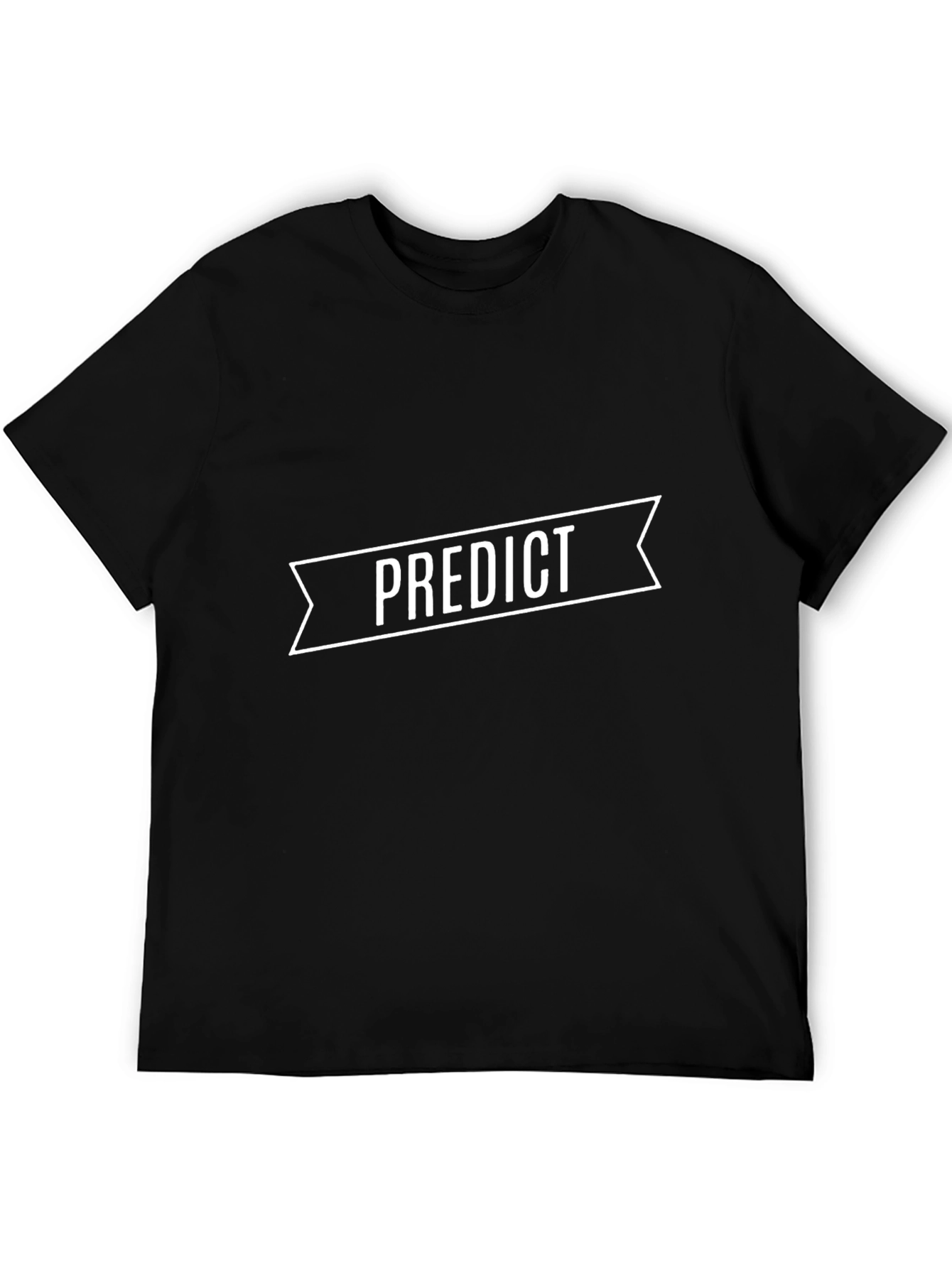 Predict Graphic Tee - Black Casual T-Shirt