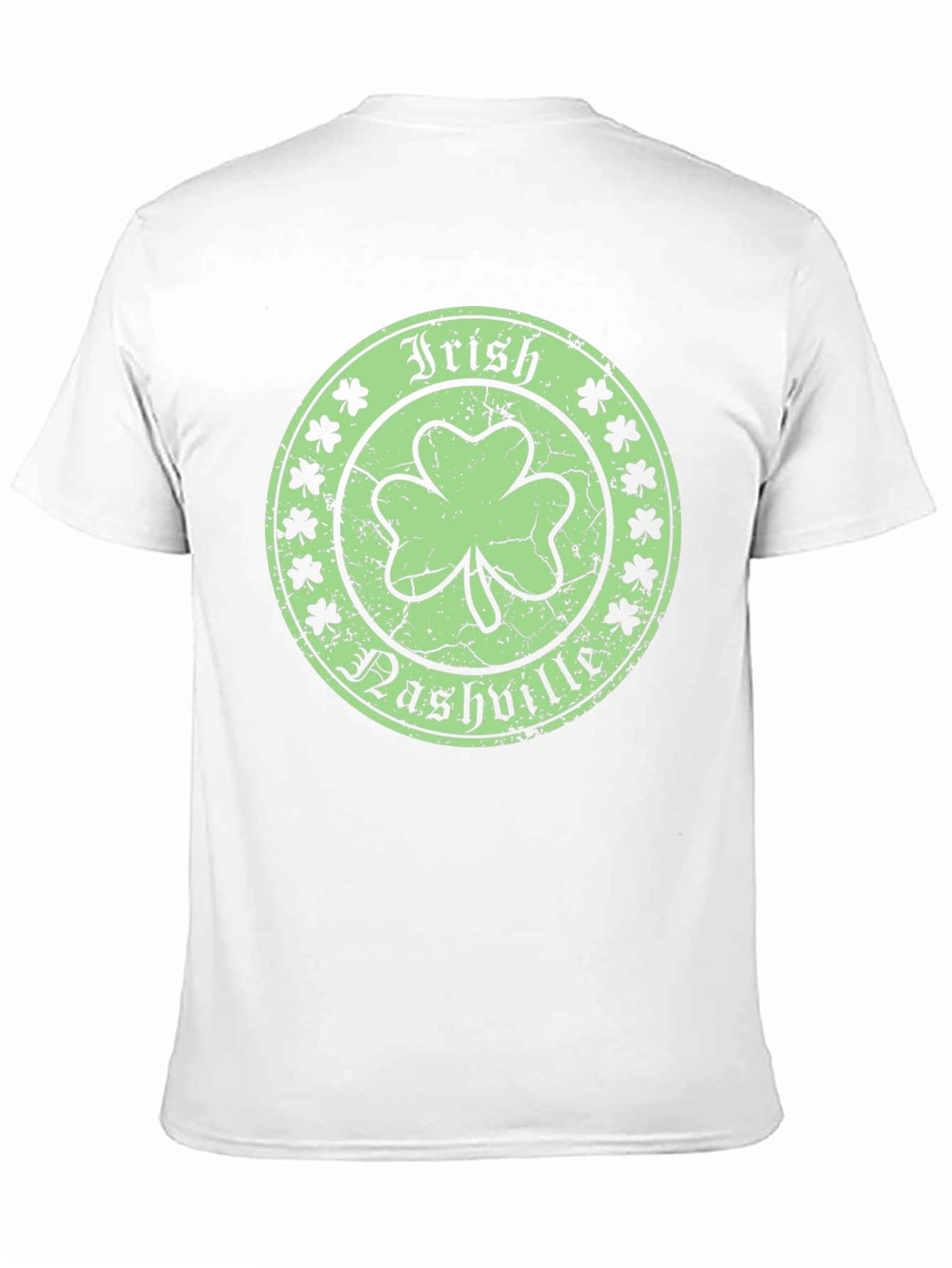Irish Nashville Shamrock Black Graphic T-Shirt