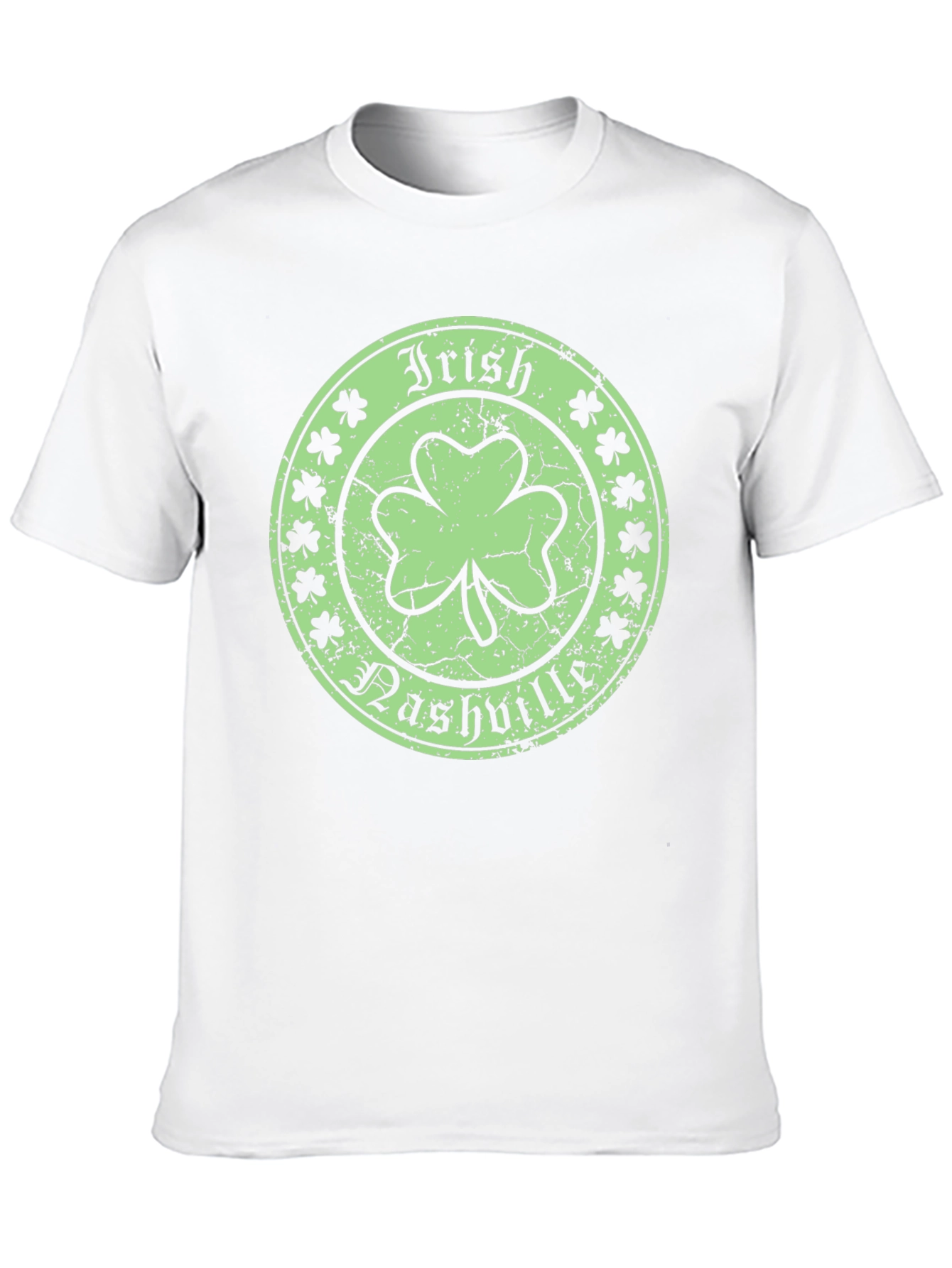 Irish Nashville Shamrock Black Graphic T-Shirt