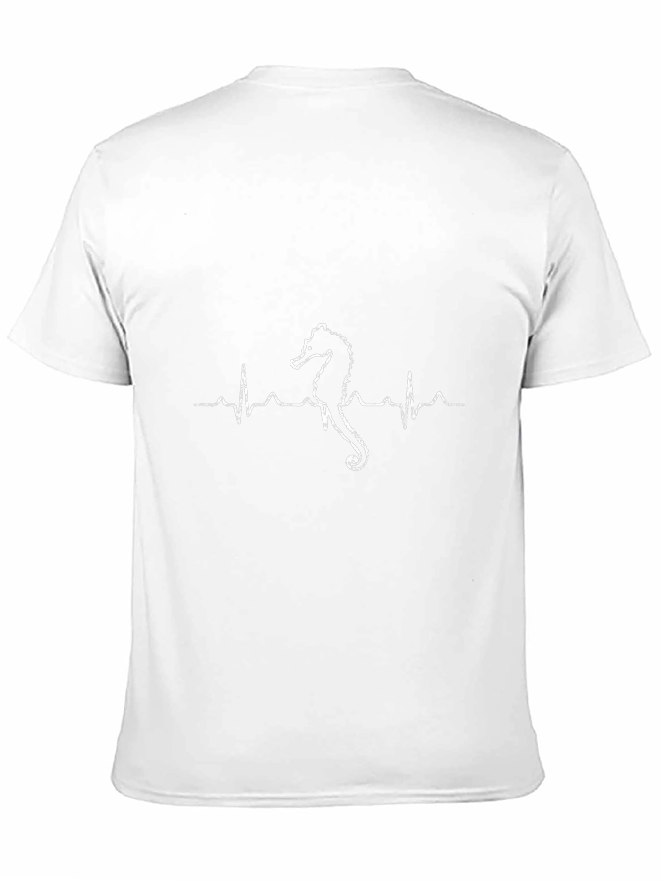 Seahorse Heartbeat Graphic Tee - Black