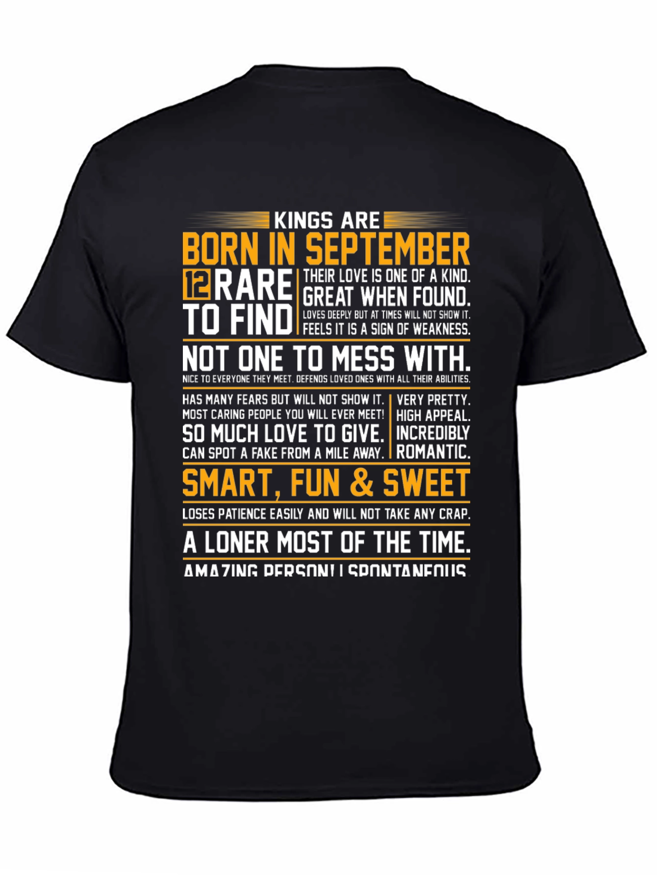 Born in September King T-Shirt