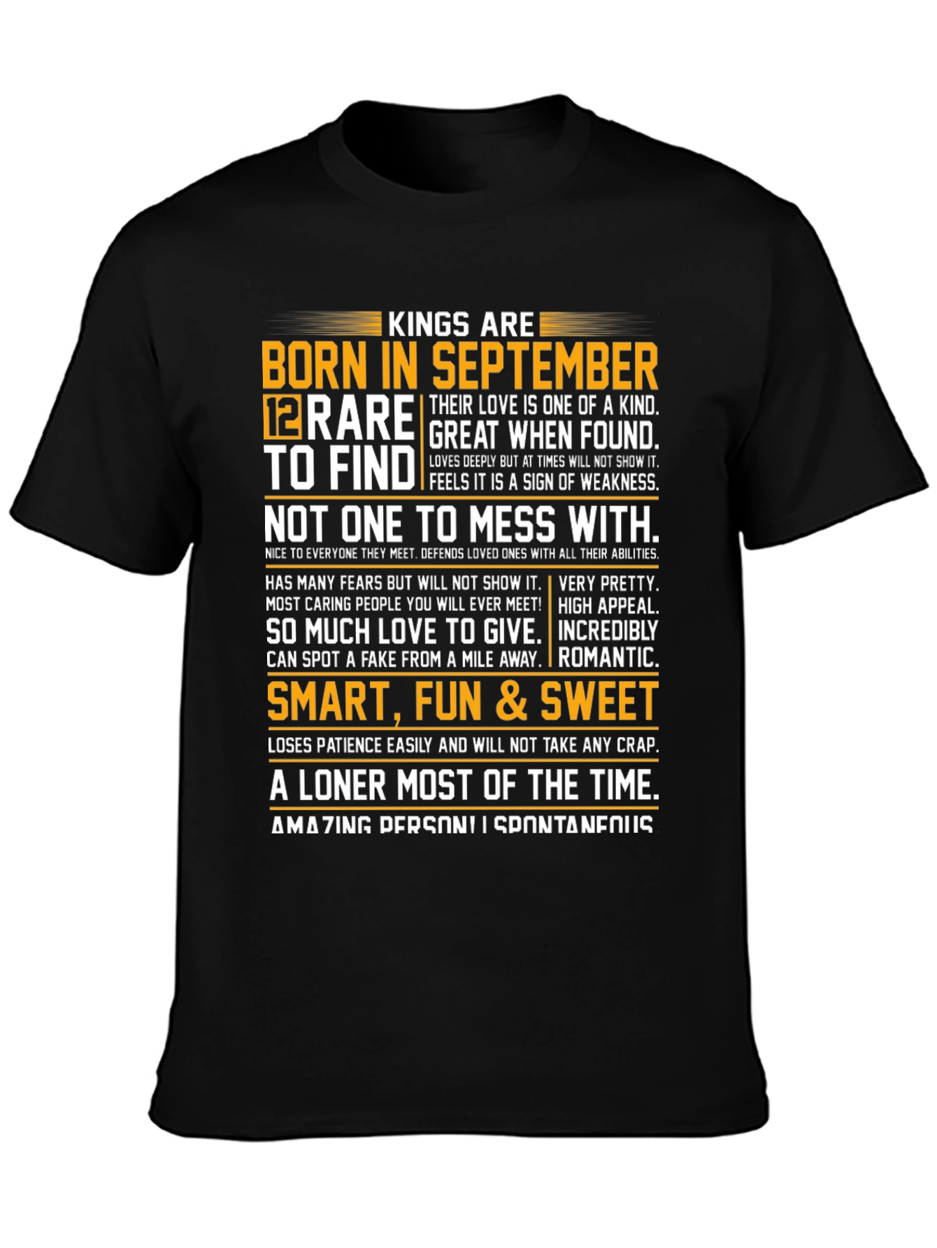 Born in September King T-Shirt