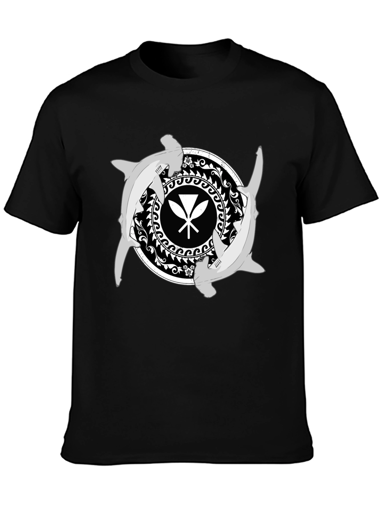 Hammerhead Shark Hawaiian Paddles T-Shirt