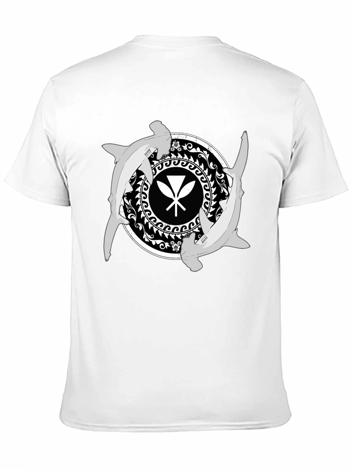 Hammerhead Shark Hawaiian Paddles T-Shirt