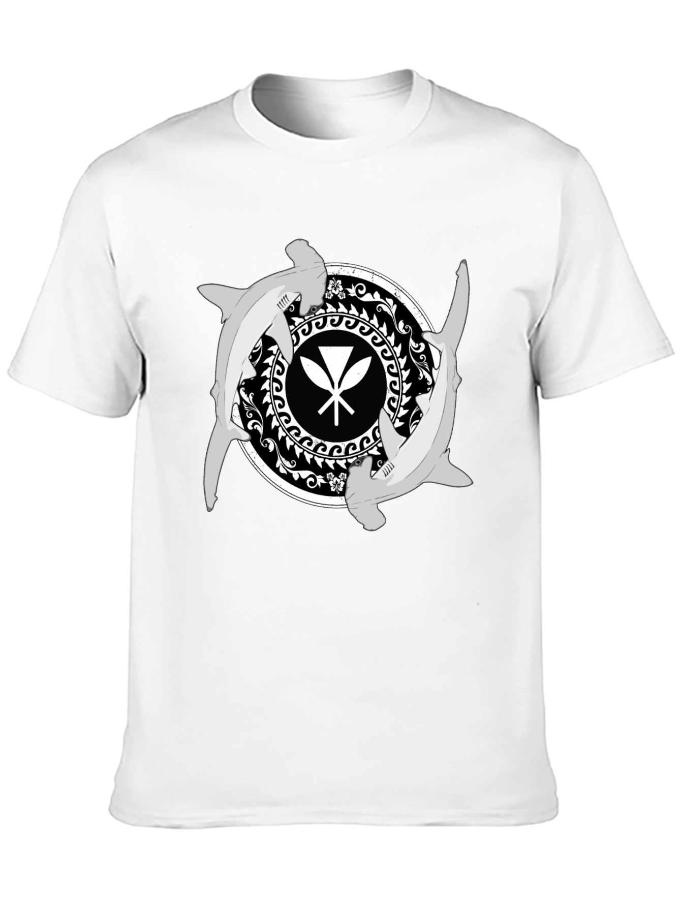 Hammerhead Shark Hawaiian Paddles T-Shirt