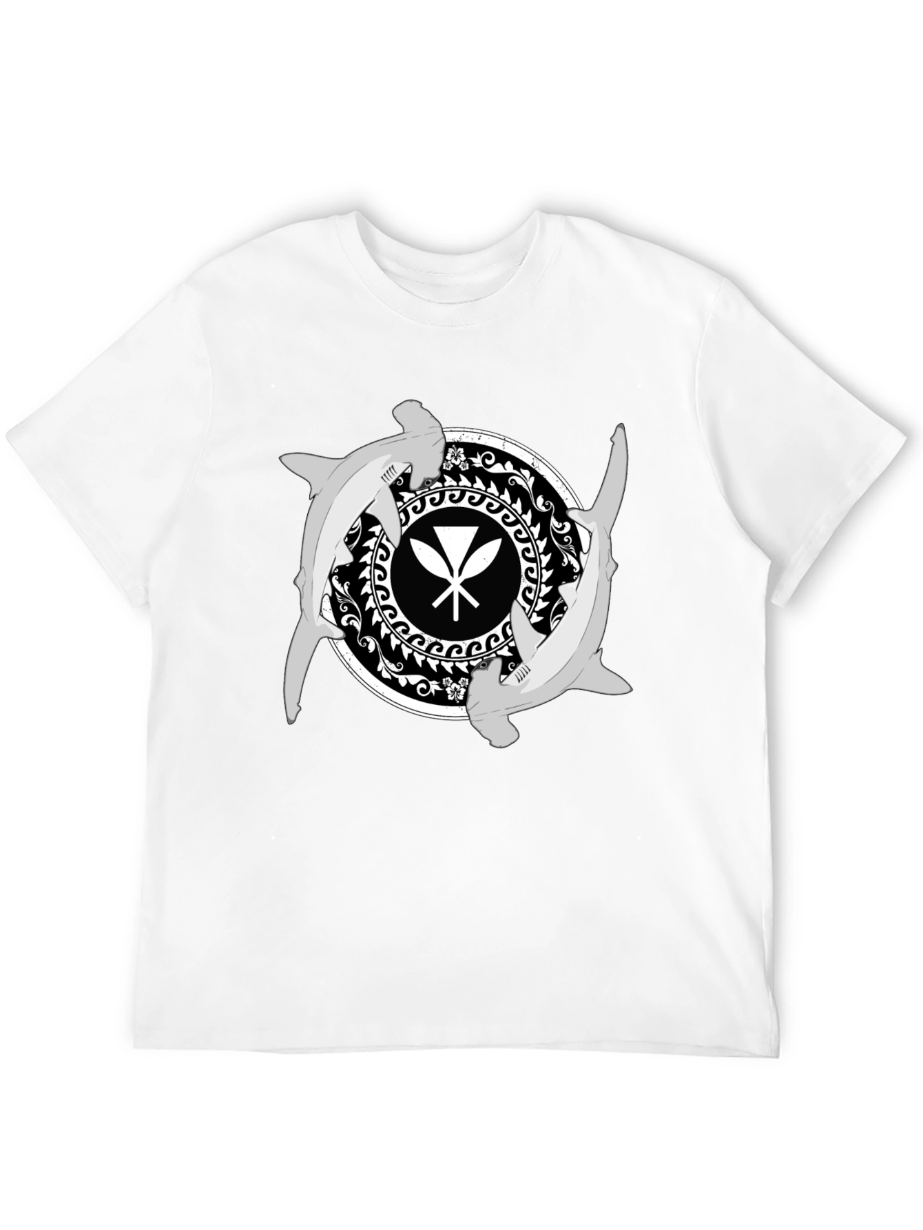 Hammerhead Shark Hawaiian Paddles T-Shirt