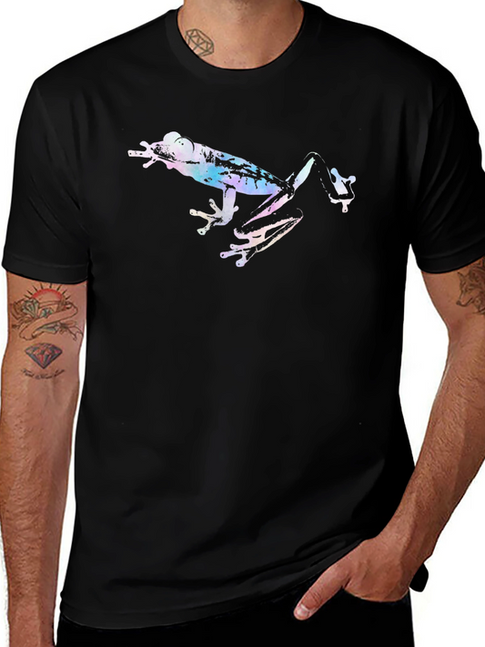Funky Frog Tee - Black Casual T-Shirt