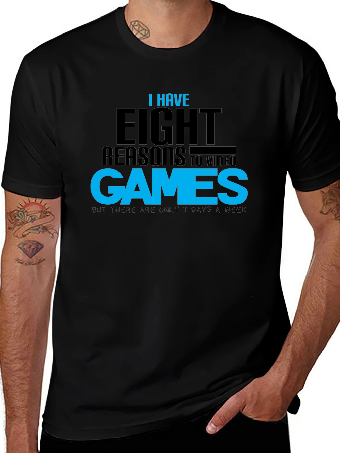 Funny Gamer T-Shirt: Eight Reasons Video Games